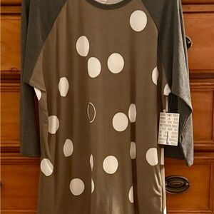 Polka Dot Kids Shirt - Gray and White
